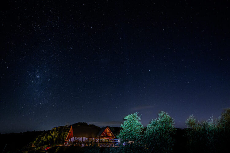 Céu estrelado no Sunset das Estrelas
