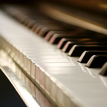Piano Keyboard Close-Up