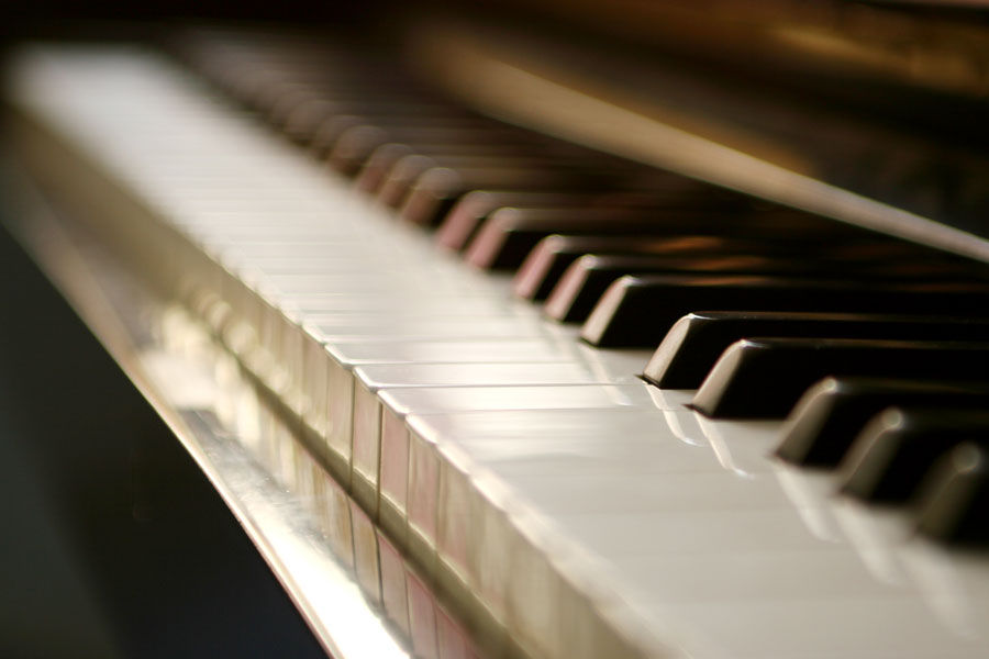 Piano Keyboard Close-Up