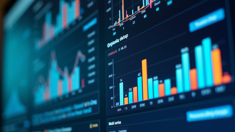 Close-up view of a computer screen displaying clinical data analytics