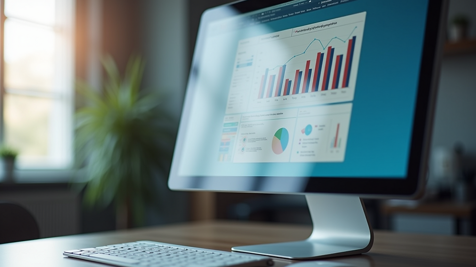 Close-up view of a computer screen displaying a project portfolio dashboard