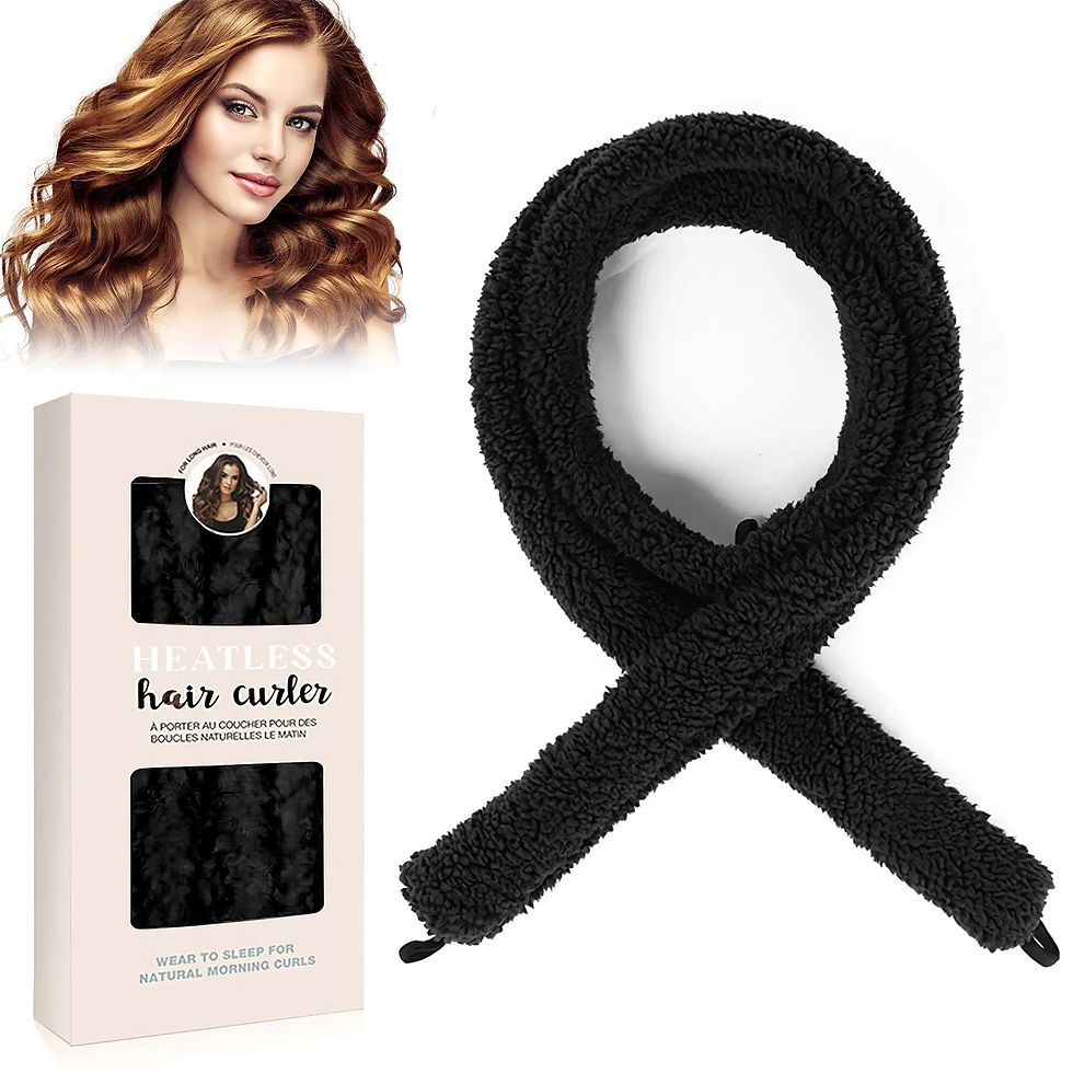 Thumbnail: Satin Heatless Hair Curler – Black
