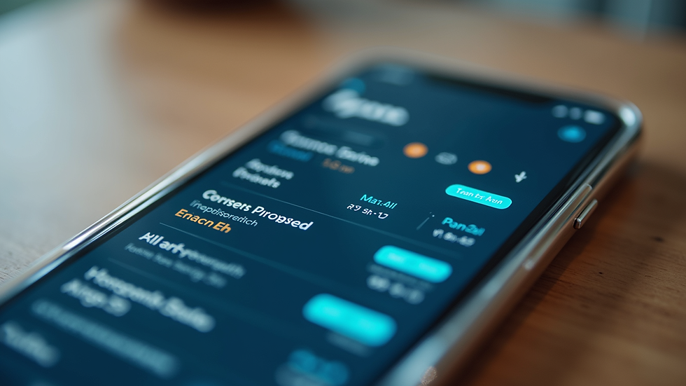 Close-up view of a smartphone displaying flight options and prices