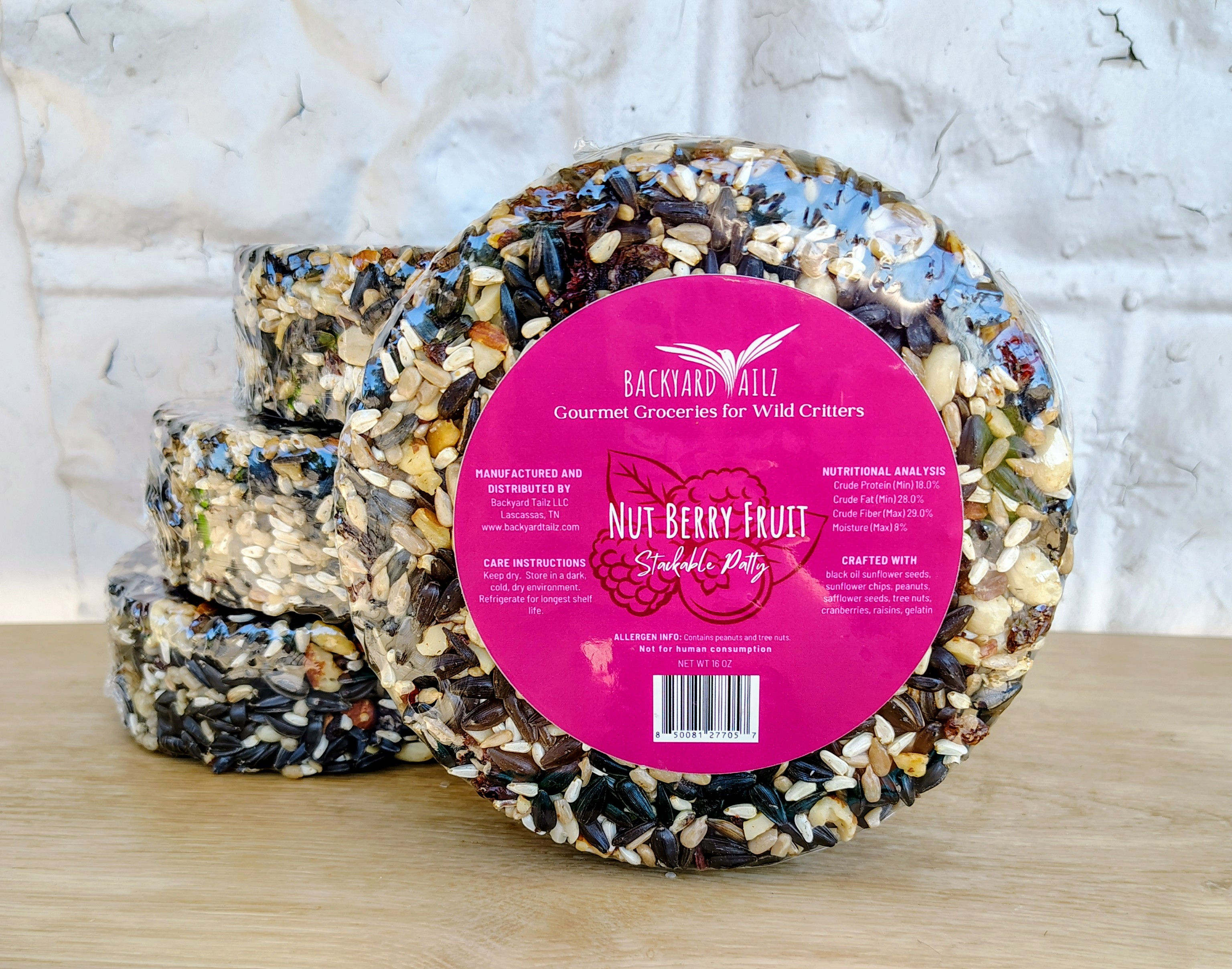 Stackable 6" Birdseed Patties (Nut Berry Fruit)