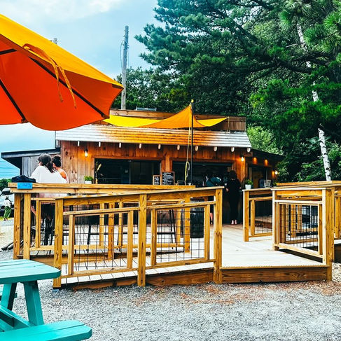 Outside space with picnic table