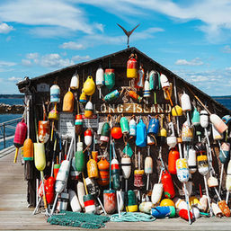 Biking along Long Island, Maine