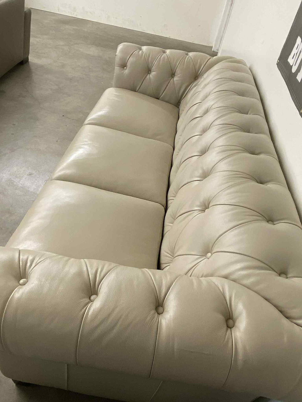 Thumbnail: Leather Chesterfield Couch