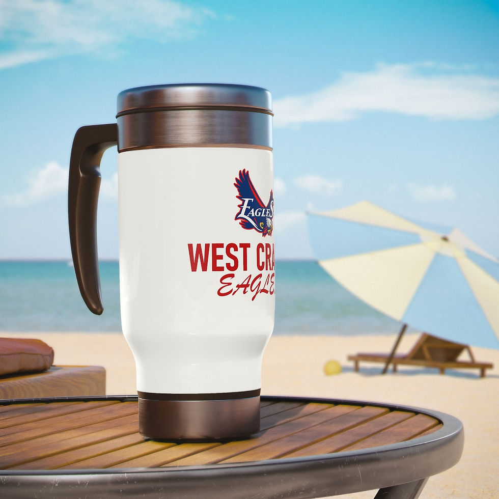 Thumbnail: West Craven Stainless Steel Travel Mug with Handle, 14oz