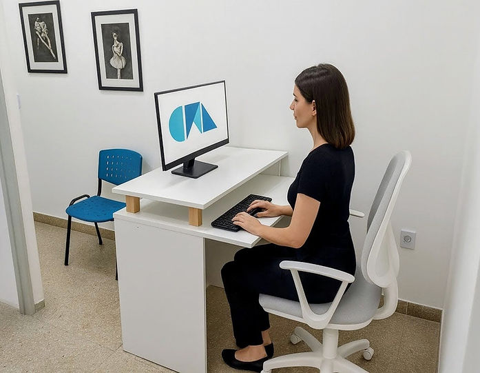 Secretaria en recepción