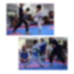 Throwing some great kicks and punches!