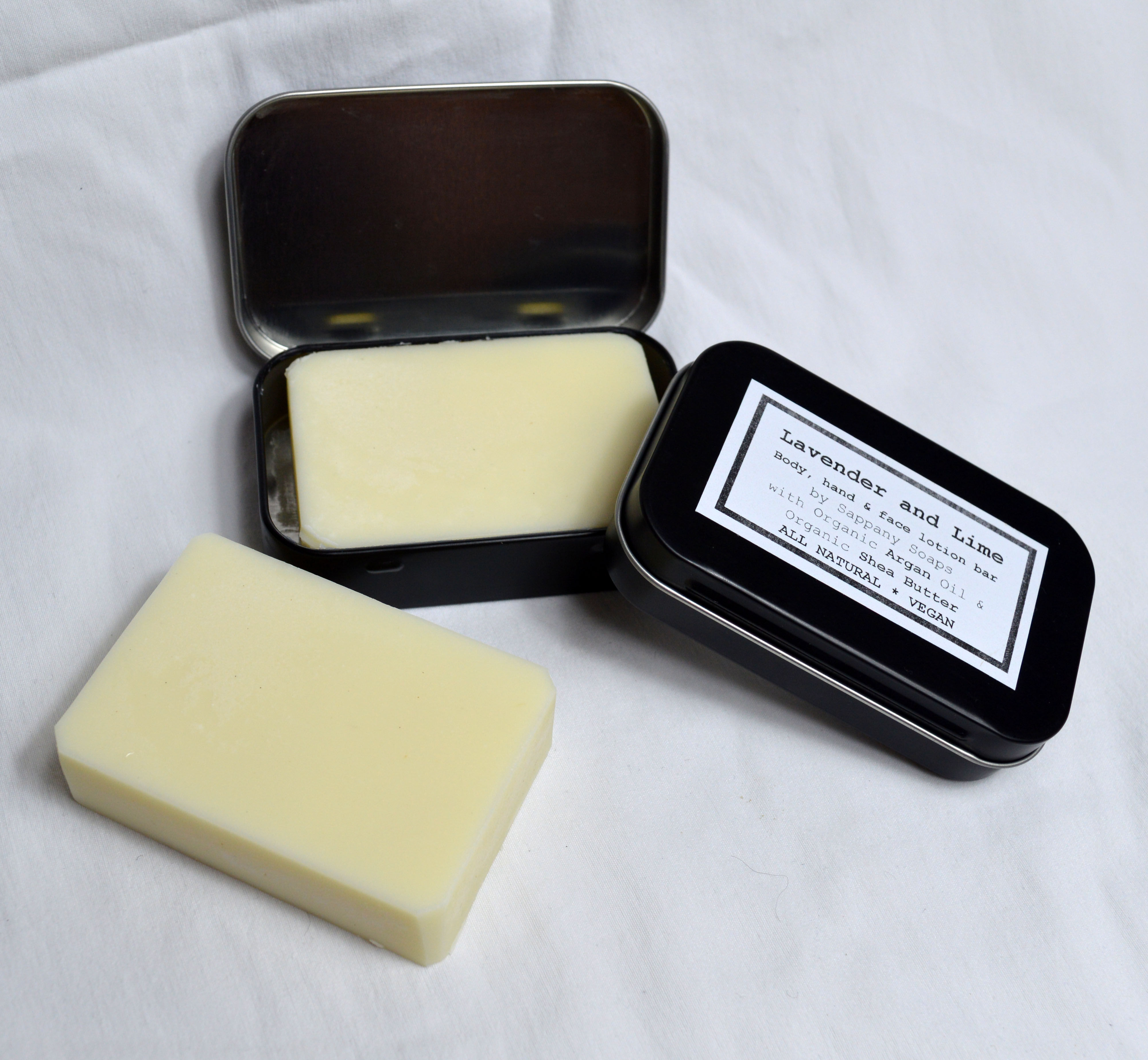 Lavender & Lime All in One Vegan Lotion Bar with Argan Oil & Shea Butter