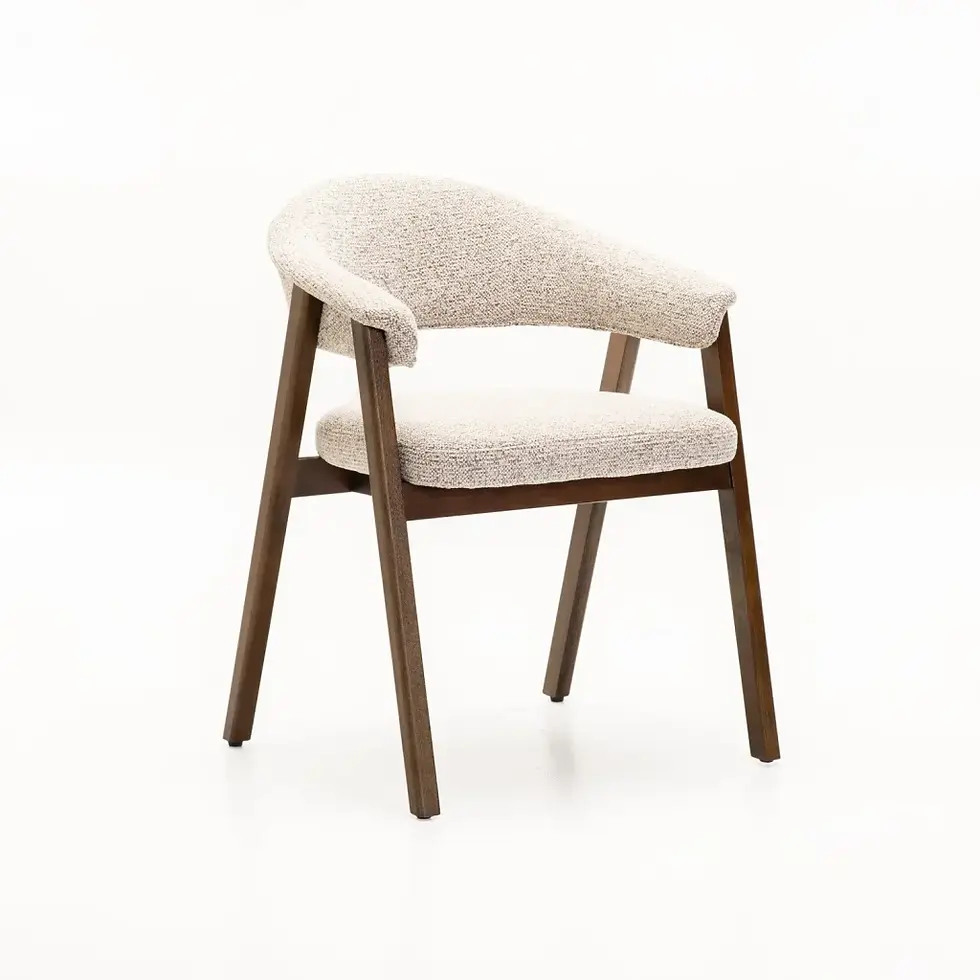 Thumbnail: ALORA WOODEN LEG DINING CHAIR - WALNUT LEG