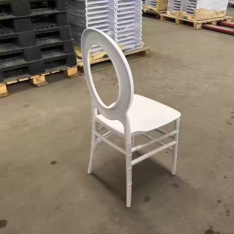 Plastic White O-Back Chair