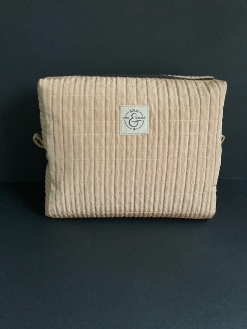 Miniature : Trousse de toilette matelassée coloris beige