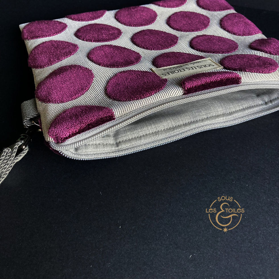 Miniature : Pochette dans les tons argent et mauve