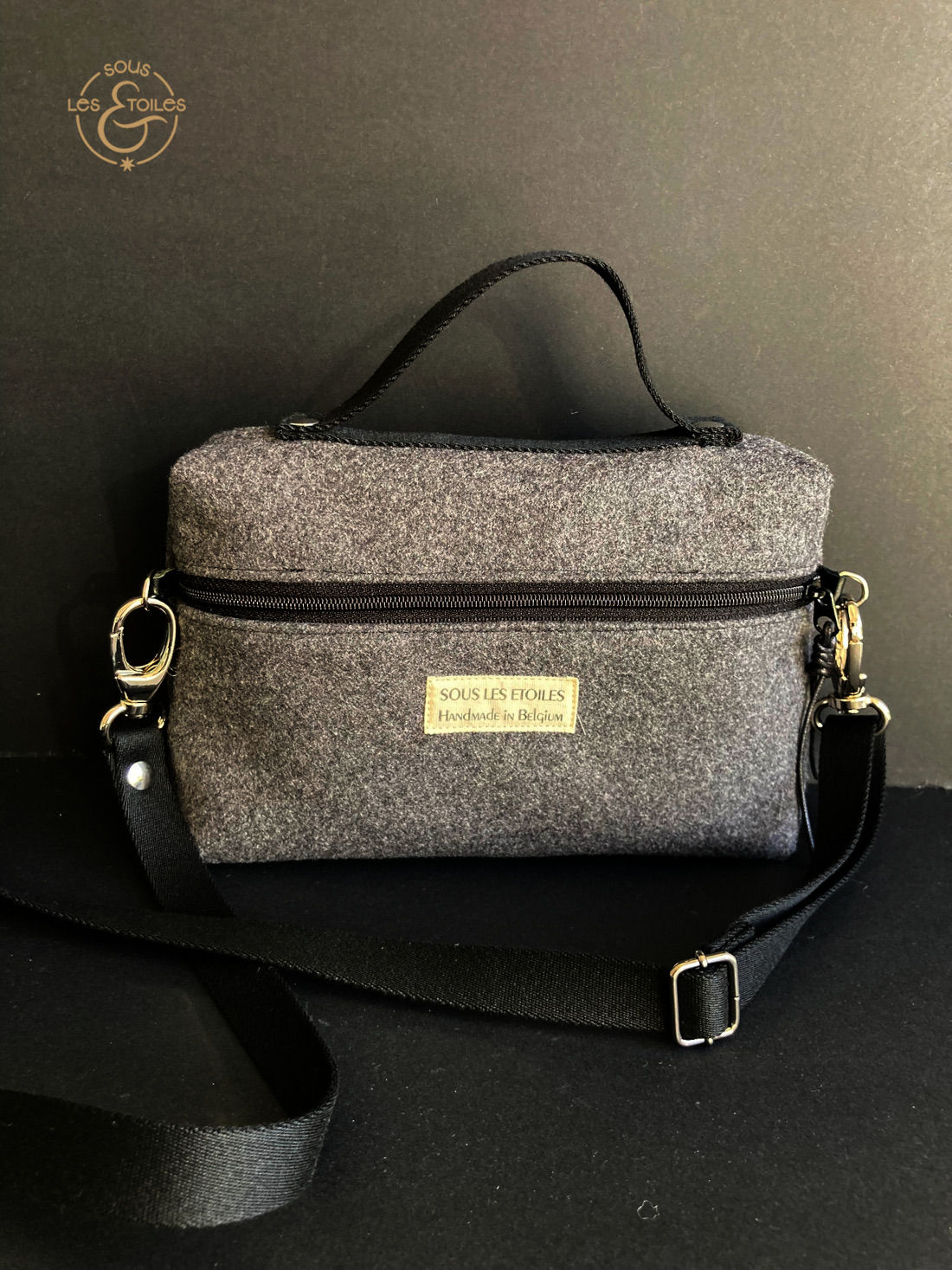Modèle Rigel en drap de laine gris moyen