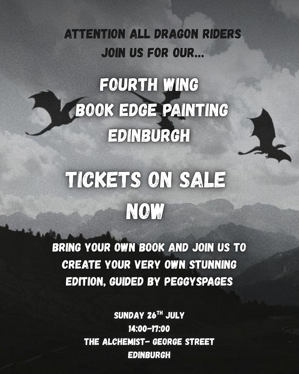 Fourth Wing Book Edge Painting- Edinburgh🐉 ⚡️
