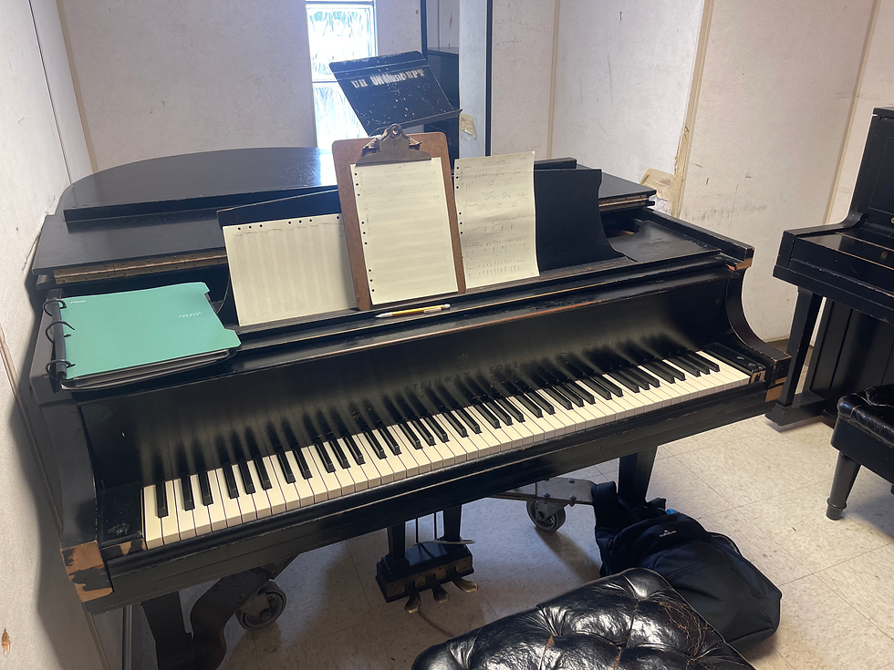 Composing on an old broken piano