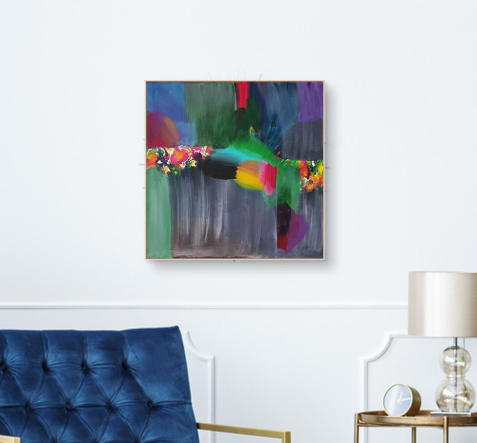 "Black Velvet I" - 40x40x2cm