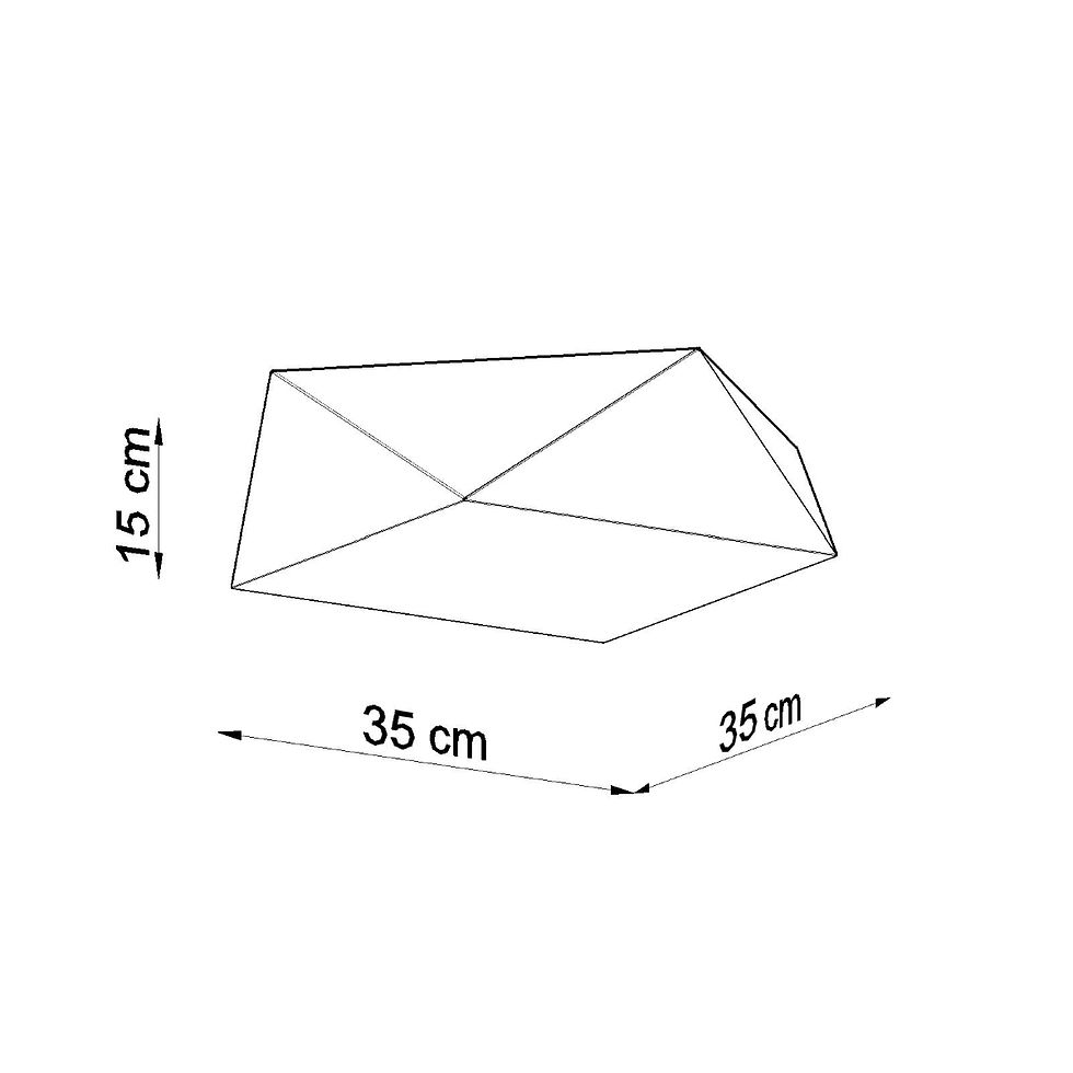 Miniatură: Plafonieră HEXA 35 argintiu