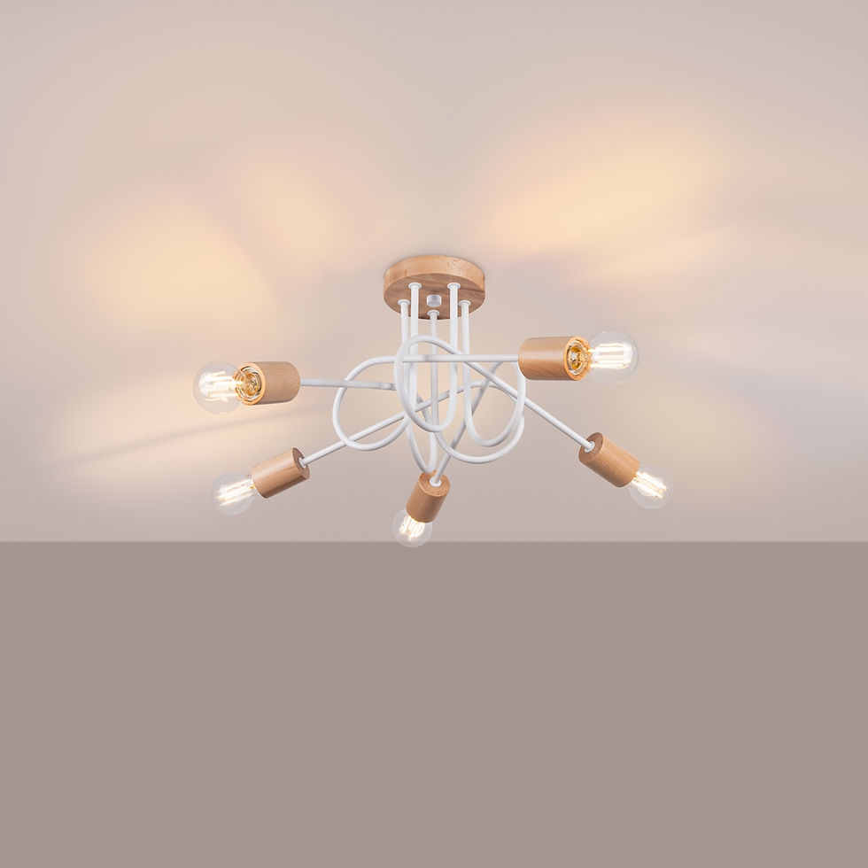 Miniatură: Lustră EMBER 5 alb