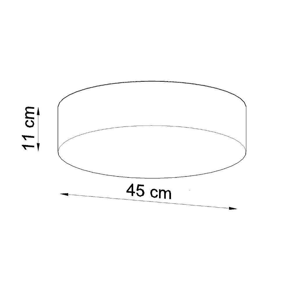 Miniatură: Plafonieră ARENA 45 gri