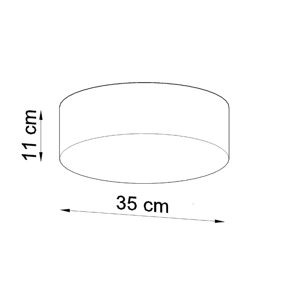 Miniatură: Plafonieră ARENA 35 gri