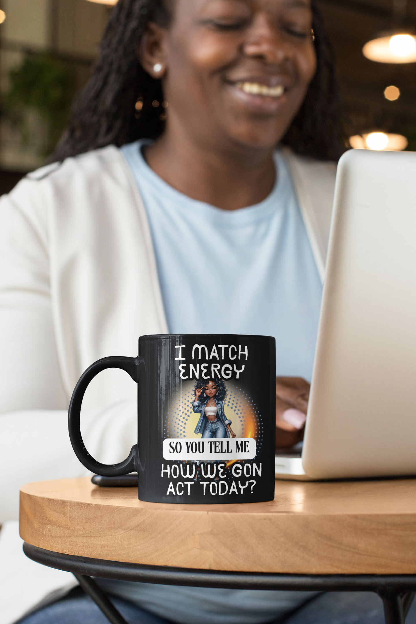 I Match Energy Mug 15 oz: Sassy Coffee Cup, Funny Quote
