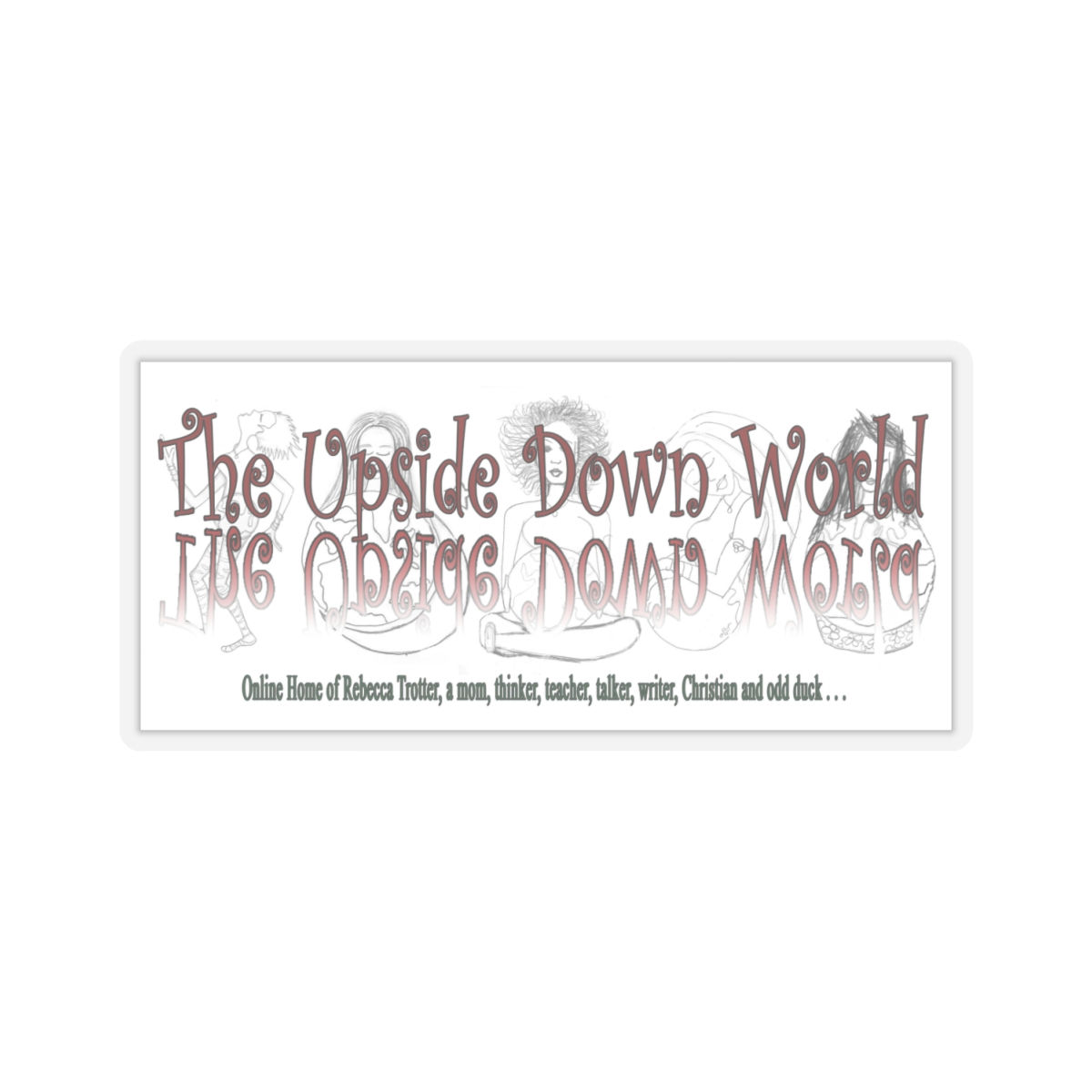 The Upside Down World Logo Sticker
