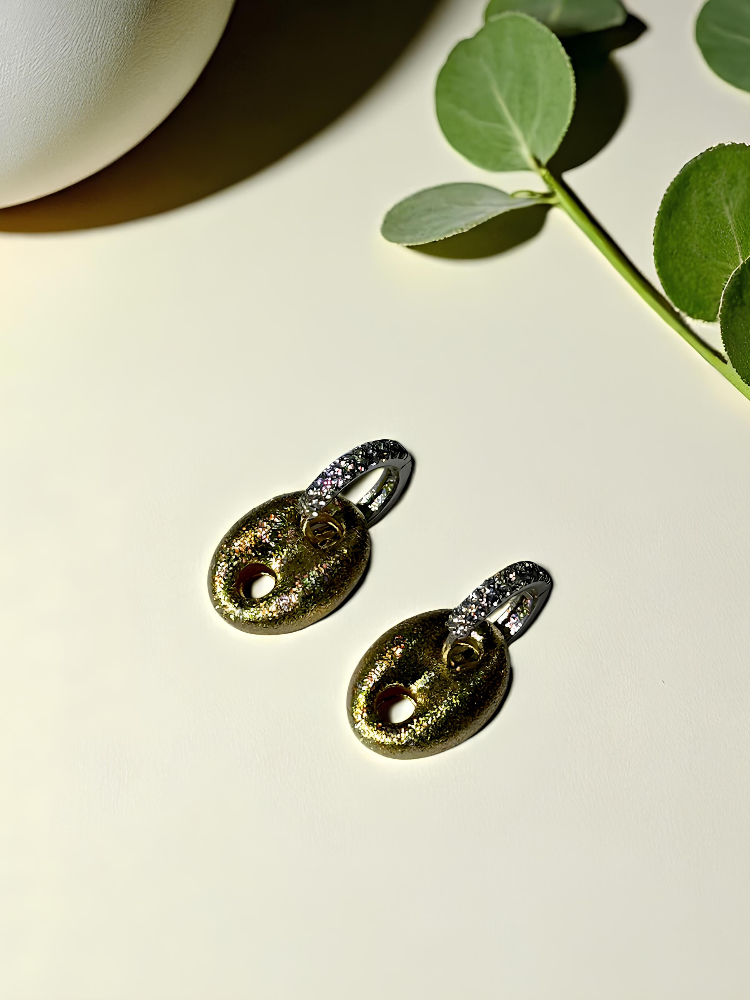 925 Ayar Çift Renkli Taşlı İkonik Küpe Sopie