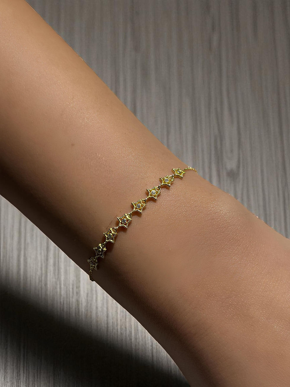 925 Ayar Yarım Tur Yıldız Yolu Vintage Bileklik Bailar