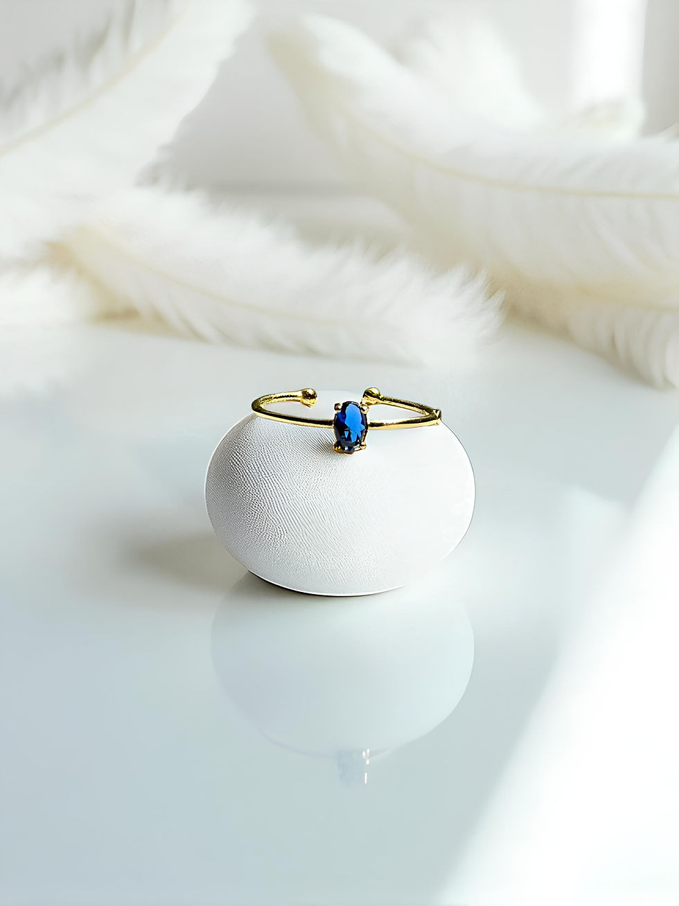 Küçük resim: 925 Ayar Ayarlanabilir Renkli Taşlı Minimal Yüzük Carme