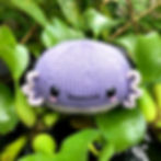 Front view of the axolotl bun-shaped toy