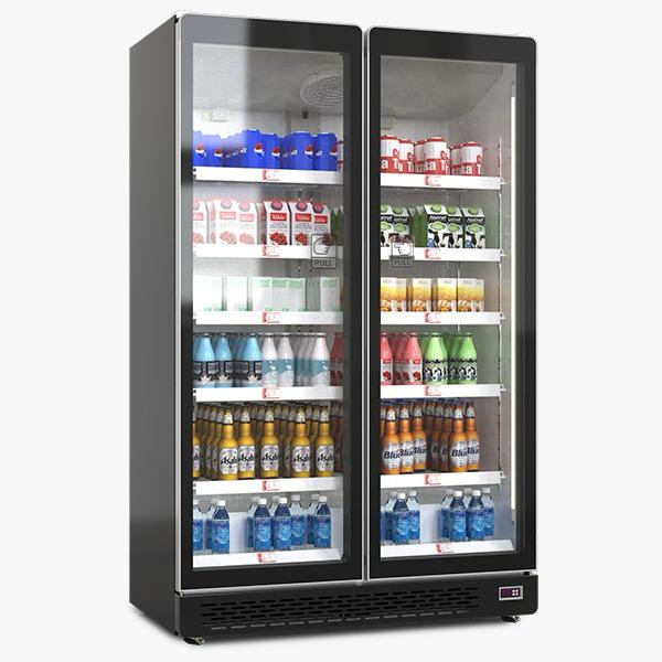 2 Door - 1010L Grandé-Lux Glass Door Freezer