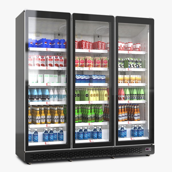 3 Door - Grandé-Lux Glass Door Freezer