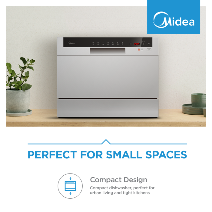 Midea 6 PLACE COUNTER TOP DISH WASHER - WHITE
