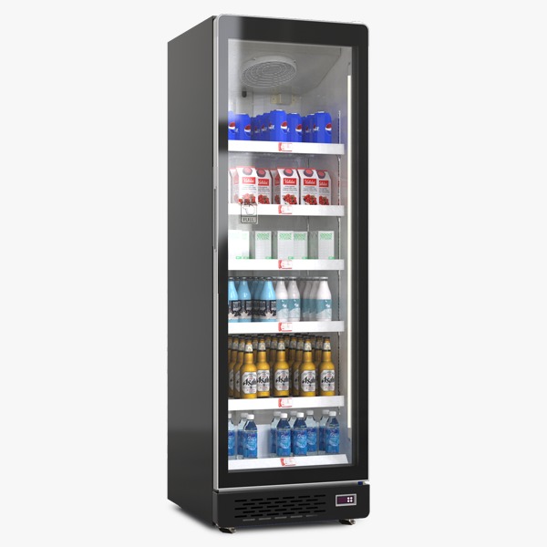 1 Door - 550L Grandé-Lux Glass Door Freezer