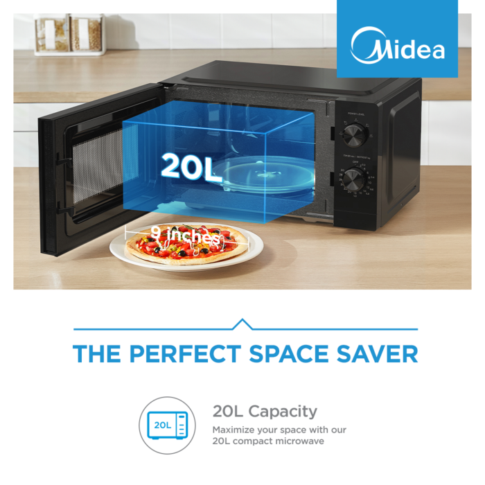 Midea 20L INVERTER MANUAL MICROWAVE 700W - BLACK