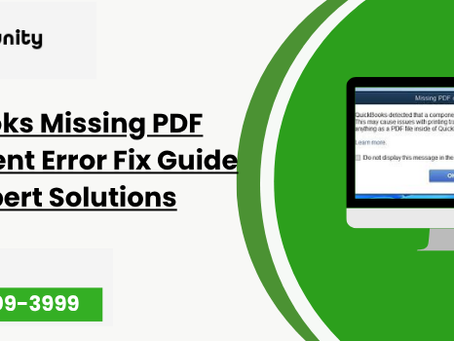QuickBooks Missing PDF Component Error Fix Guide 2025 | Expert Solutions