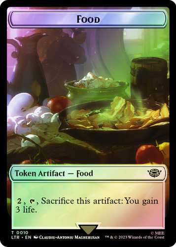 Food Token (#010) // Human Soldier Token (#002) Foil | Aravasta