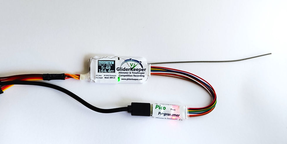 GlilderKeeperV2 connected to a Pico Programmer