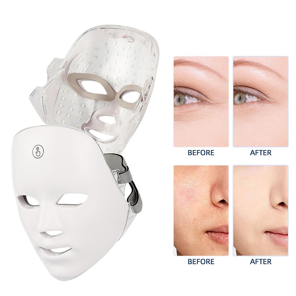 Thumbnail: Rechargeable Facial LED Mask 7 Colors LED Photon Beauty Mask Skin Rejuvenation H