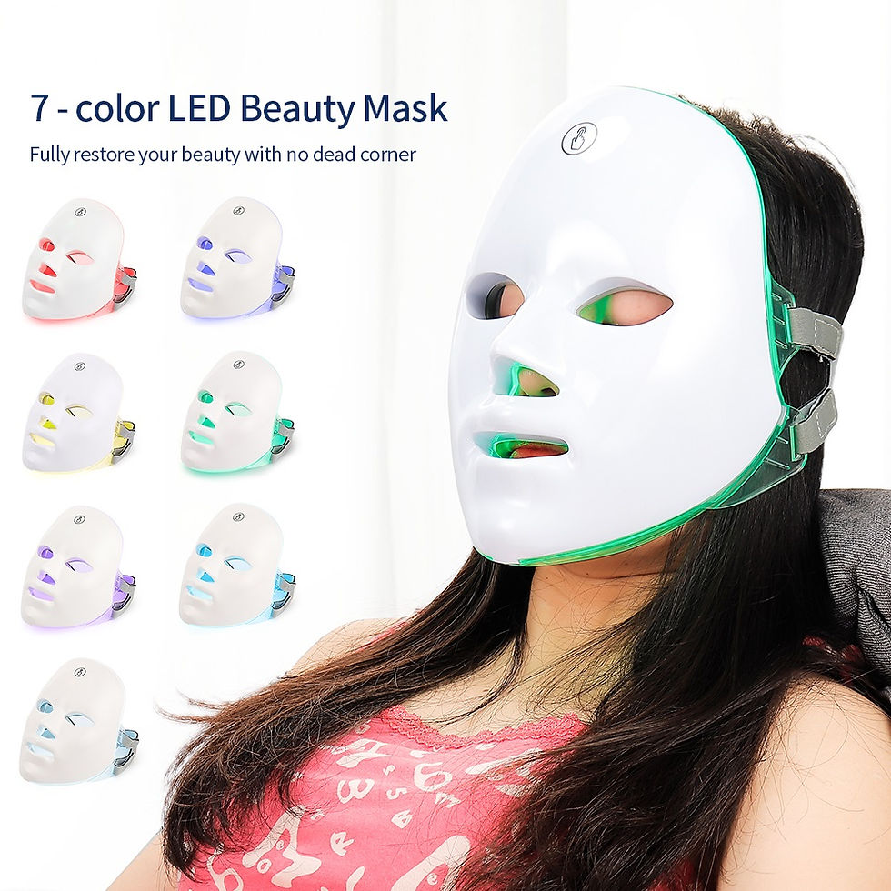 Thumbnail: Rechargeable Facial LED Mask 7 Colors LED Photon Beauty Mask Skin Rejuvenation H