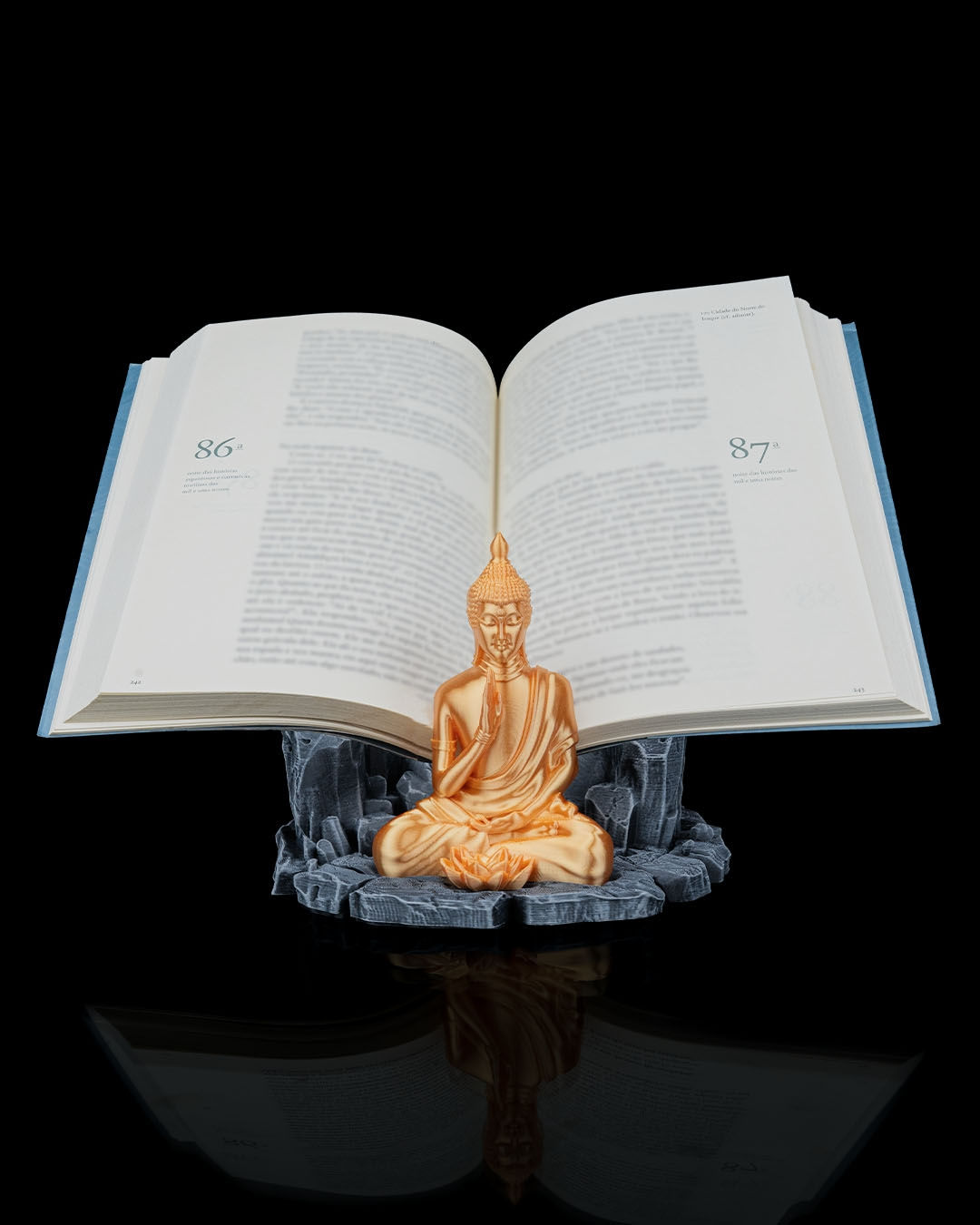 Suporte de Livros em Formato de Buda