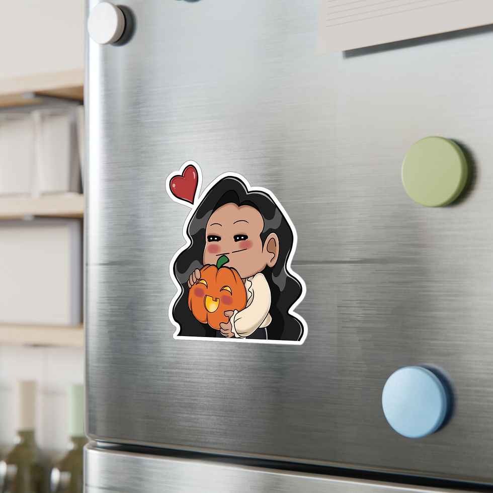 Thumbnail: Mr. October & Pumpkin Chibi Kiss-Cut Vinyl Decal