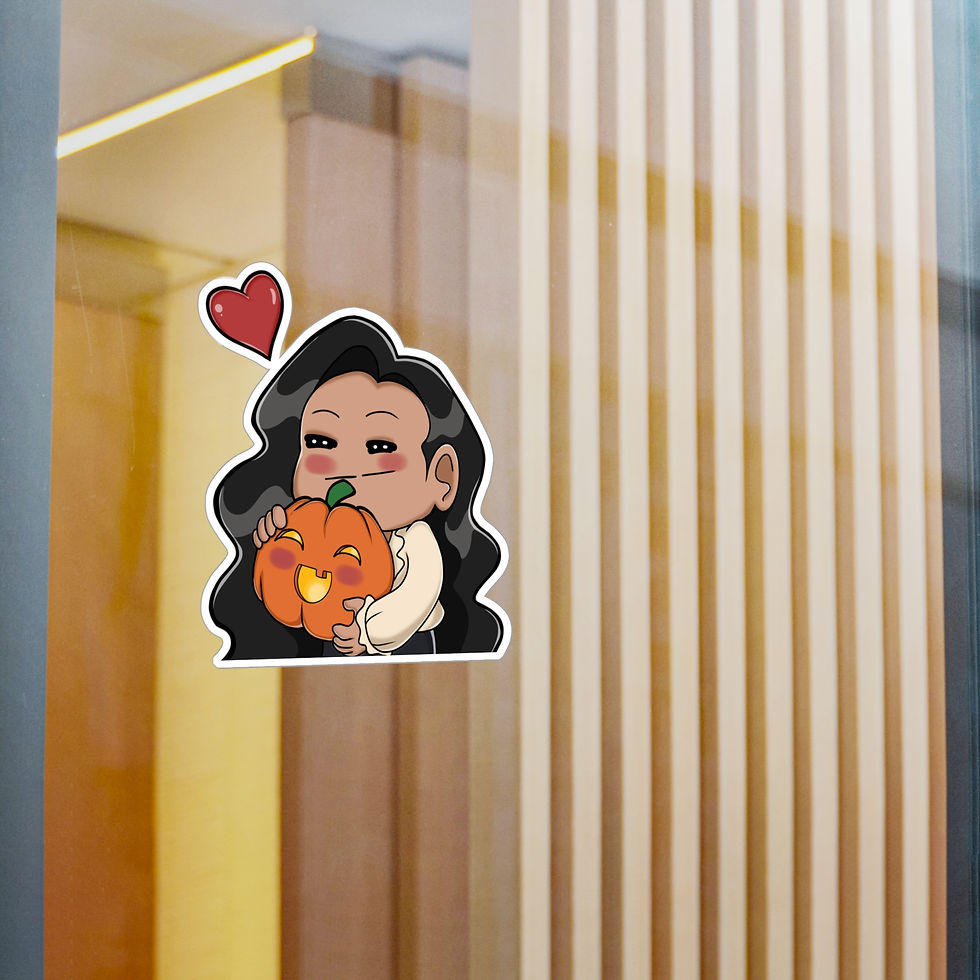Thumbnail: Mr. October & Pumpkin Chibi Kiss-Cut Vinyl Decal