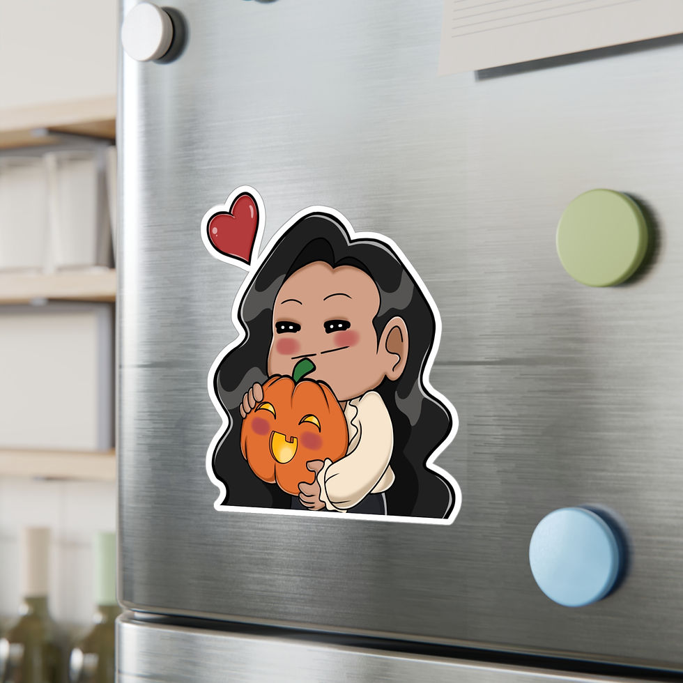 Thumbnail: Mr. October & Pumpkin Chibi Kiss-Cut Vinyl Decal