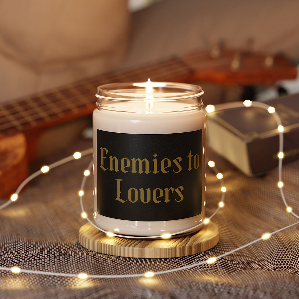 Thumbnail: 9oz Soy Candle — 'Enemies to Lovers' Scented Candle (Romantic & Bookish Gift)