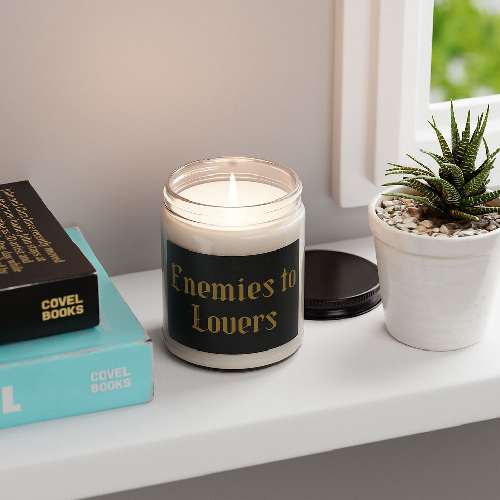 Thumbnail: 9oz Soy Candle — 'Enemies to Lovers' Scented Candle (Romantic & Bookish Gift)