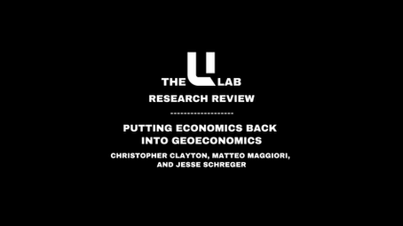 Putting Economics Back Into Geoeconomics Research Review